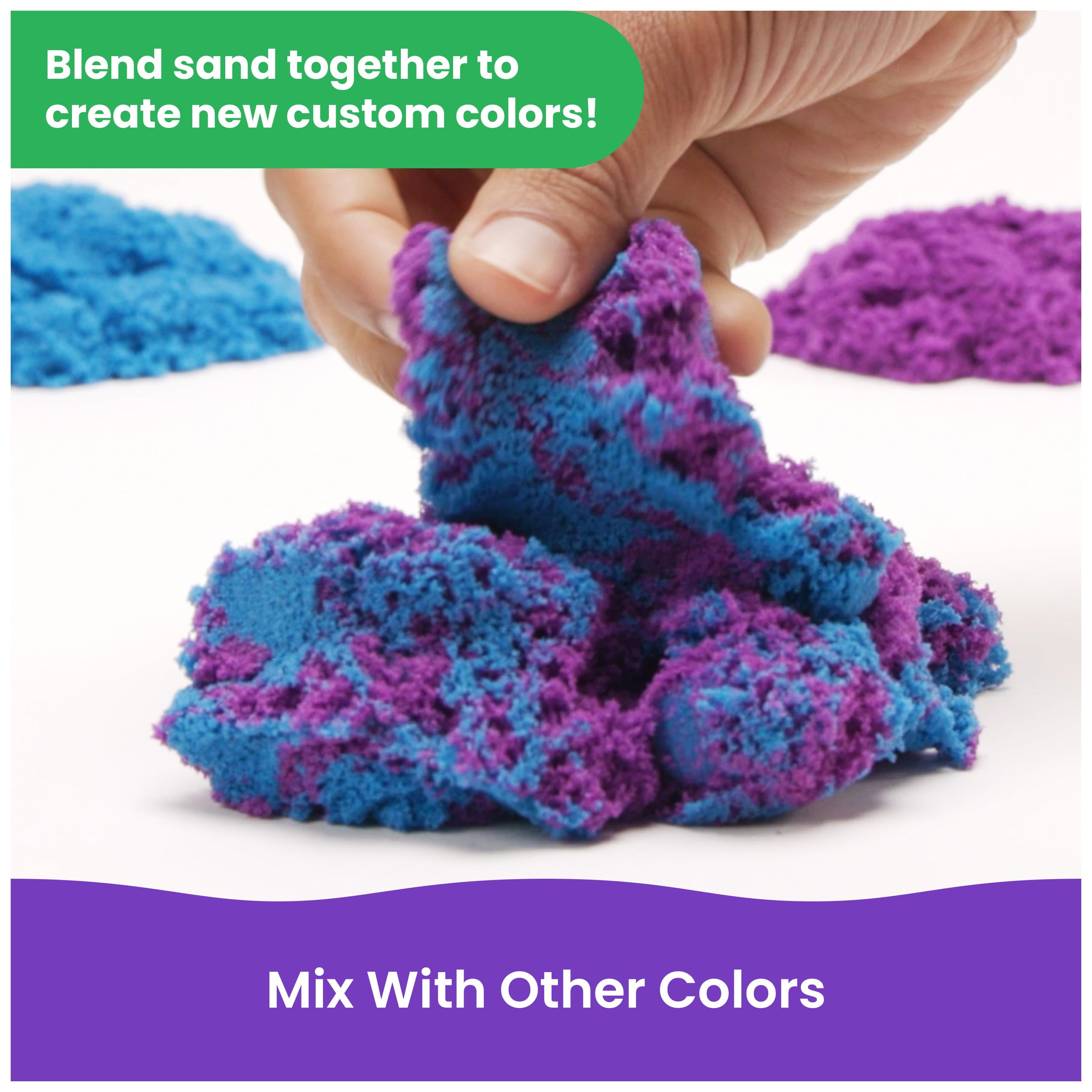 Kinetic Sand, Megacaja con 5 kg de arena de juego moldeable azul, juguetes y mesa sensoriales, kits de manualidades, a partir de 3 años