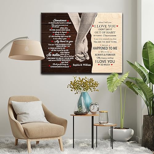 Miniatura 2 de Regalos personalizados para el día de San Valentín para novio, novia, regalos personalizados para ella y él, regalos personalizados de lona con