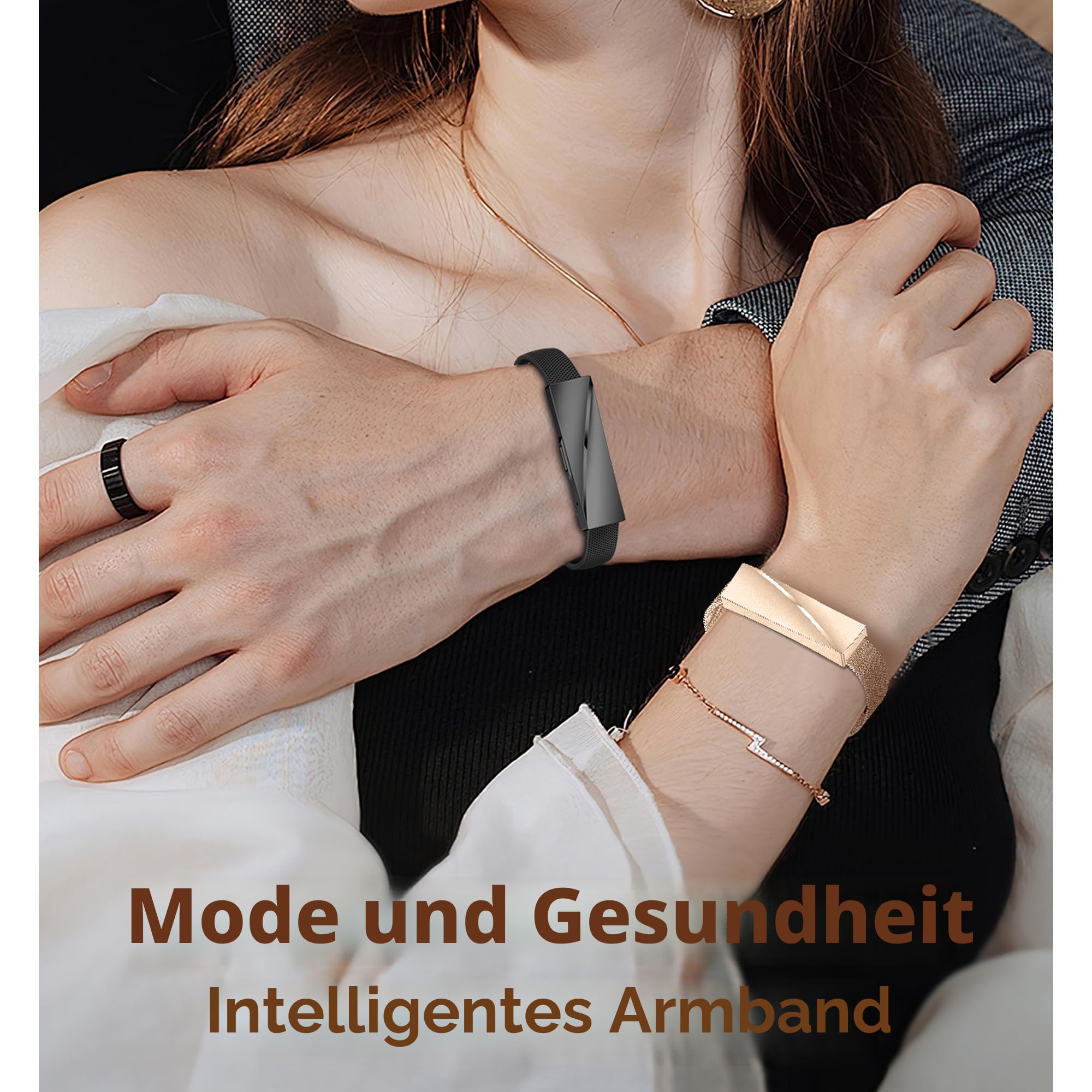 170+ Sportmodi Fitness Tracker,Herzfrequenz und Schlafüberwachung,Smart Armband 45-60 Tage Standby Wasserdicht IP68 schlaftracker Mit GPS