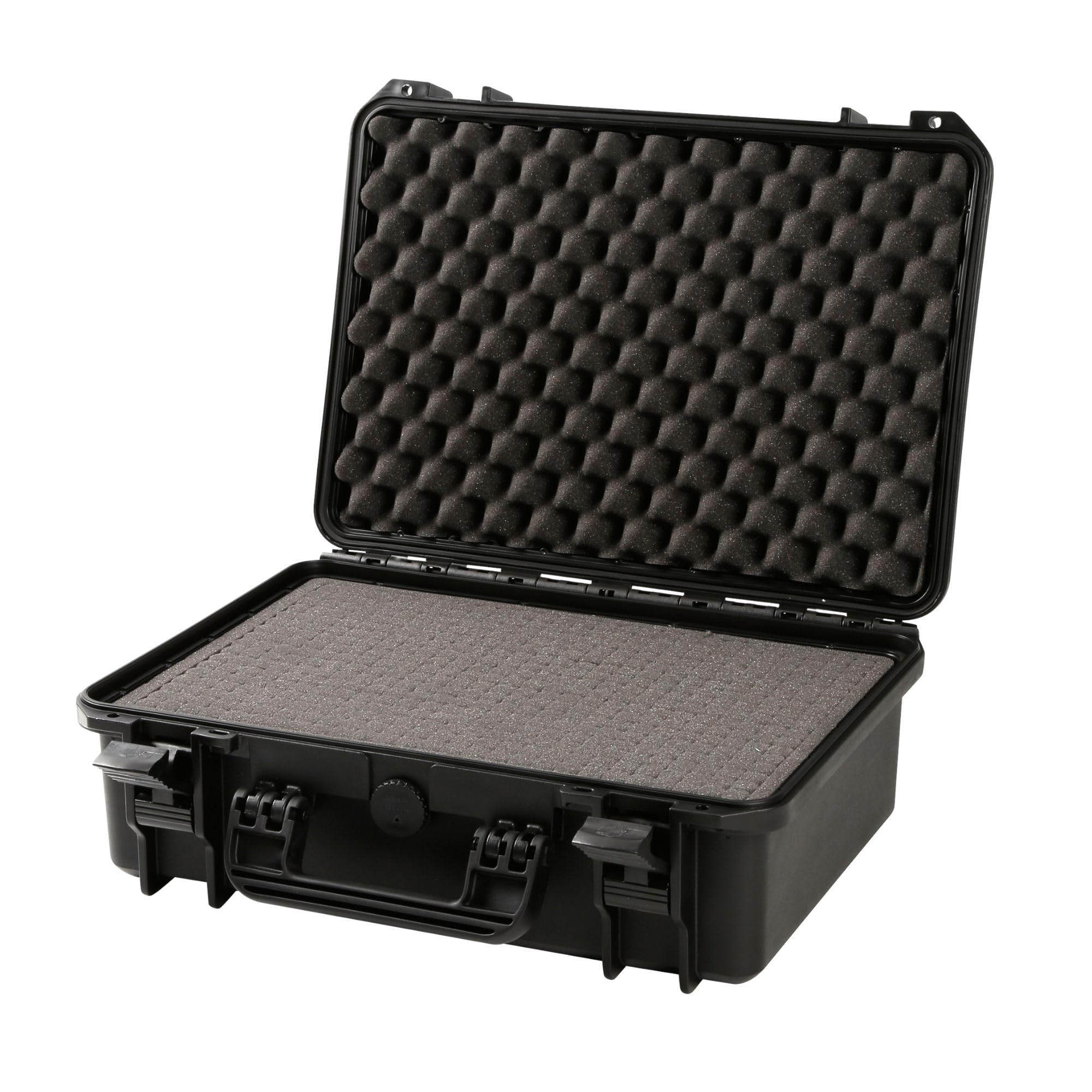 Perel Valise de protection étanche IP67 464 x 366 x 176 mm, avec mousse prédécoupée et mousse alvéolée, mallette hermétique pour outils, électronique, caméra et instruments de mesure