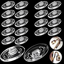 Mabor 10 Pairs Clear Silicone Nose Pads for Glasses, Push-in Eyeglass Nose Pad Replacement - Anti-Slip Oval Pieces