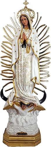 DVDMATINEMOVIES - Estatua religiosa de resina de Nuestra Señora de Guadalupe, varios tamaños, irgen de Guadalupe, decoración del hogar, eventos,