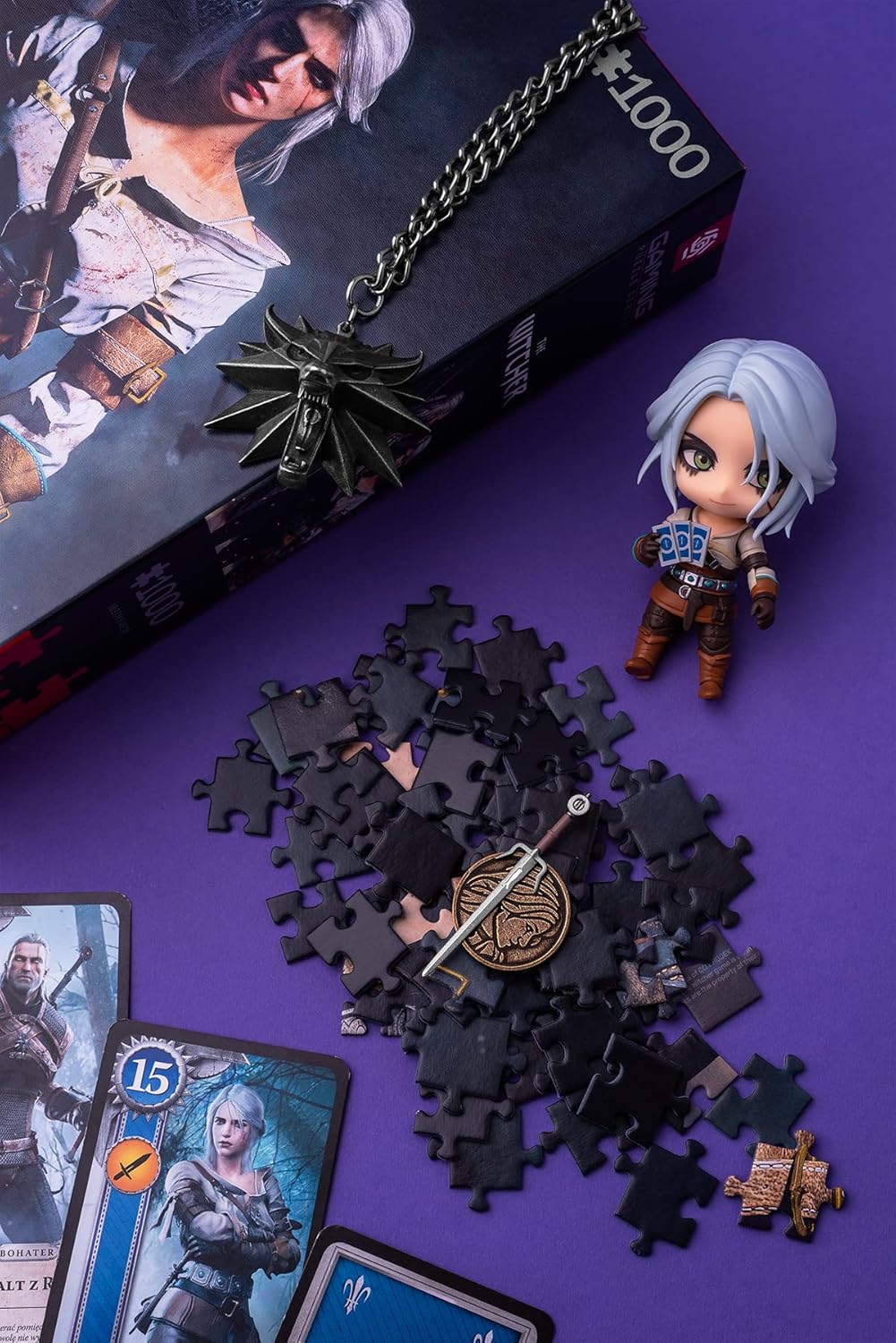 Good Loot Gaming Puzzle The Witcher Geralt and Ciri Computer Game Puzzles for Teenagers and Adults Leisure Ideas Inspired by a Computer Game | 1000 Pieces | 68 x 48 cm