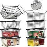 Enhanced Leak-Proof Bottom - Freezer Organizer Bins ，4 Pack Stackable Deep Freezer Organizer Bins for 7 Cu.FT Small Chest Freezer
