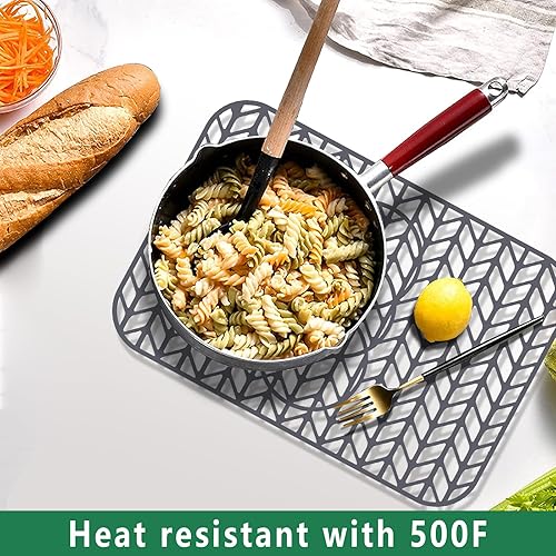 Miniatura 10 de GUUKIN Protectores de fregadero para fregadero de cocina, 29.5 x 15 pulgadas, rejilla de silicona para la parte inferior del fregadero de porcelana