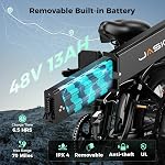 Jasion X-Hunter Electric Bike for Adults,1400W Peak Folding Ebike,20''*4 Fat Tire Foldable Ebike,30MPH 70+Miles 48V 13AH Removable Battery,Full Suspension System Design,7-Speed Bicycles
