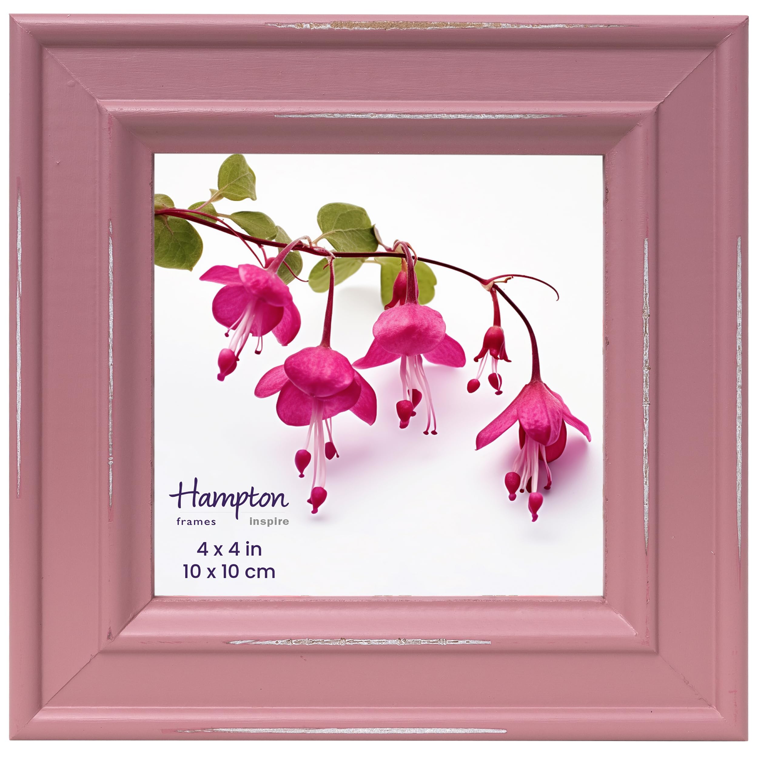 Inspire By Hampton Frames Pink Inspire By Hampton Paloma 4X4 (10X10cm) Square Picture Photo Frame Glass Ibh-Pal301944p