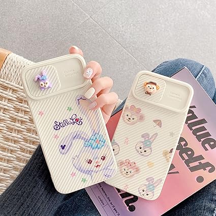 Amazon Co Jp 22new 可愛いスライド式カメラレンズ保護 立体ステラルー ダッフィー アイフォンケース Tpu ダッフィーと友達 Iphone ケース レンズカバー Iphone12 12proなど X Xs Iphone7plus 8plus Iphone7 8 用 スマホケースtpu素材カバー 保護カバー ファッション