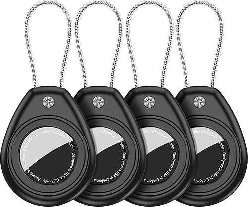 HATALKIN Compatible con AirTag Holder Air Tag Llavero con protector de pantalla, IP68 impermeable AirTags Llavero para Apple Tag GPS Tracker, Air