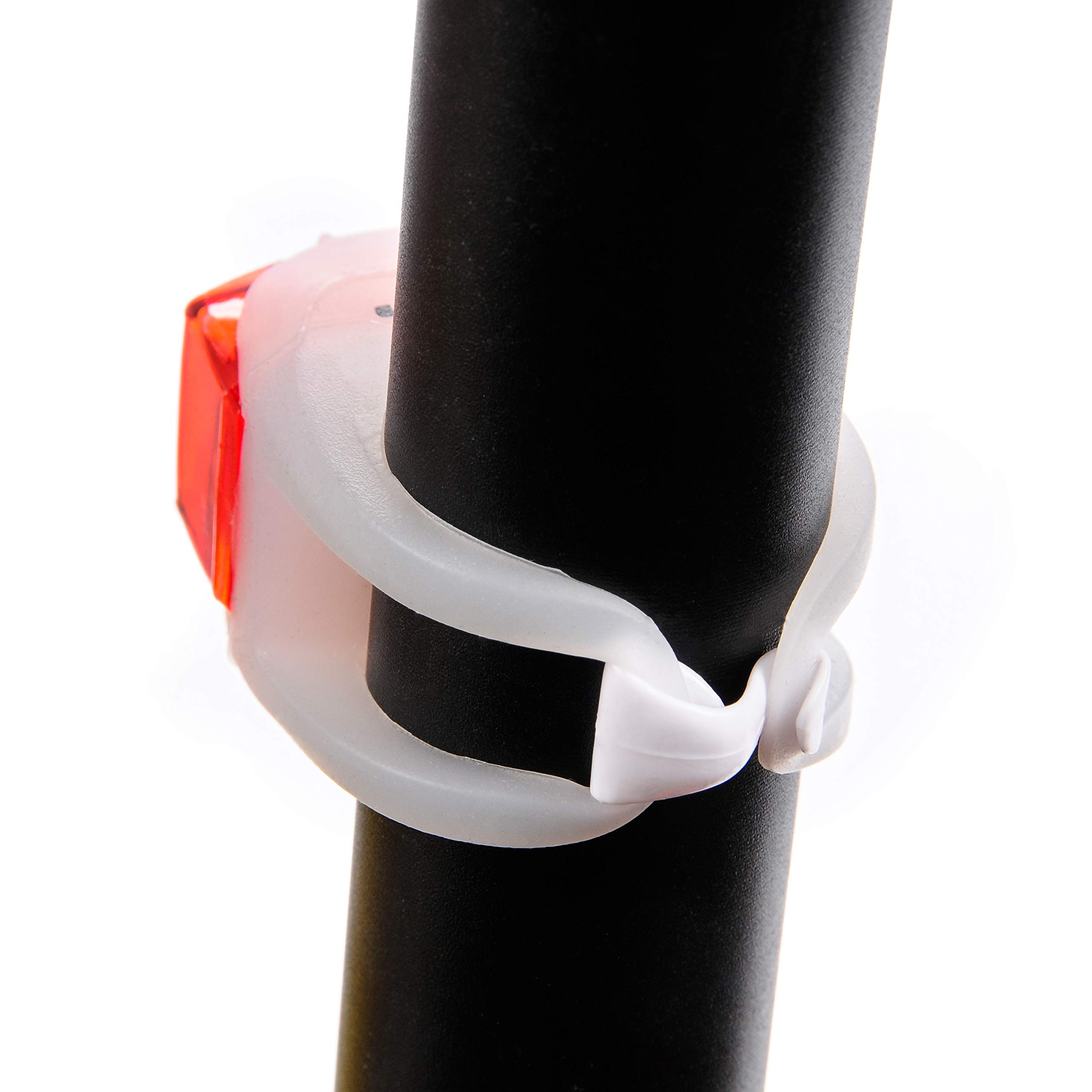 meteor Lampy rowerowe przednie i tylne LED Akumulator - 3 tryby latarki (biały)