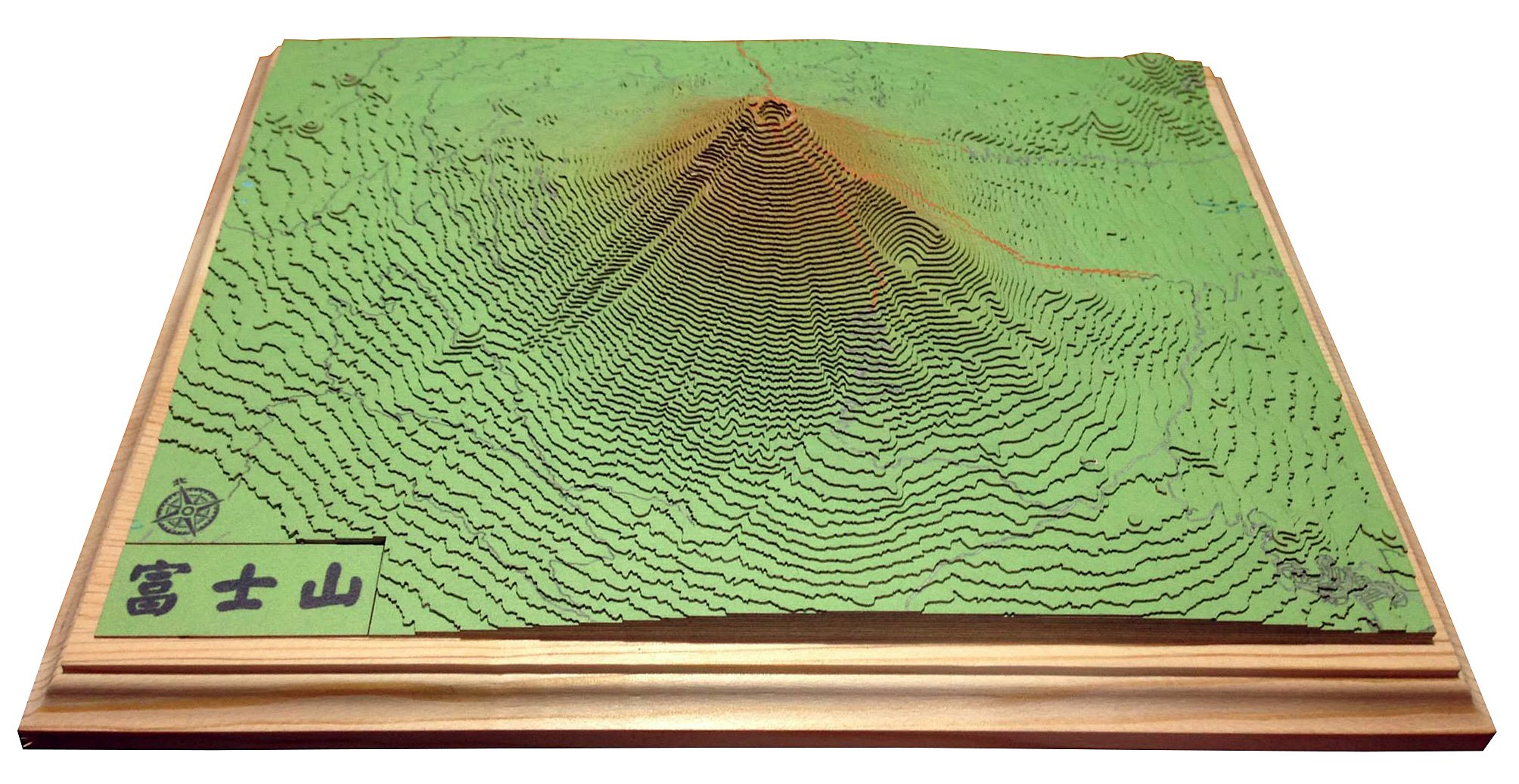 六甲山　山岳模型　スケール1/900000　ケース無しタイプ　透明地図付 六甲山 山岳模型 スケール1/900000 ケース無しタイプ 透明地図付