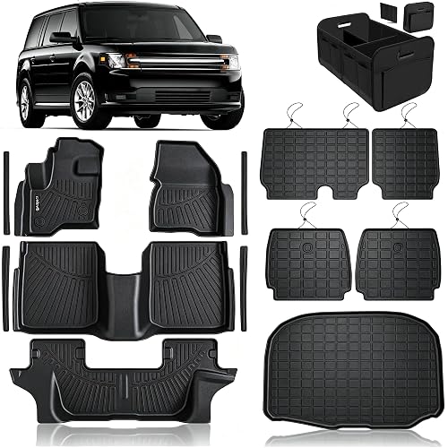 Floor Mats Set for Ford Flex 2009-2019/2010-2019 Lincoln MKT Global Recycled Standard Global Recycled Standard Global Recycled Standard Amazon product listing photo
