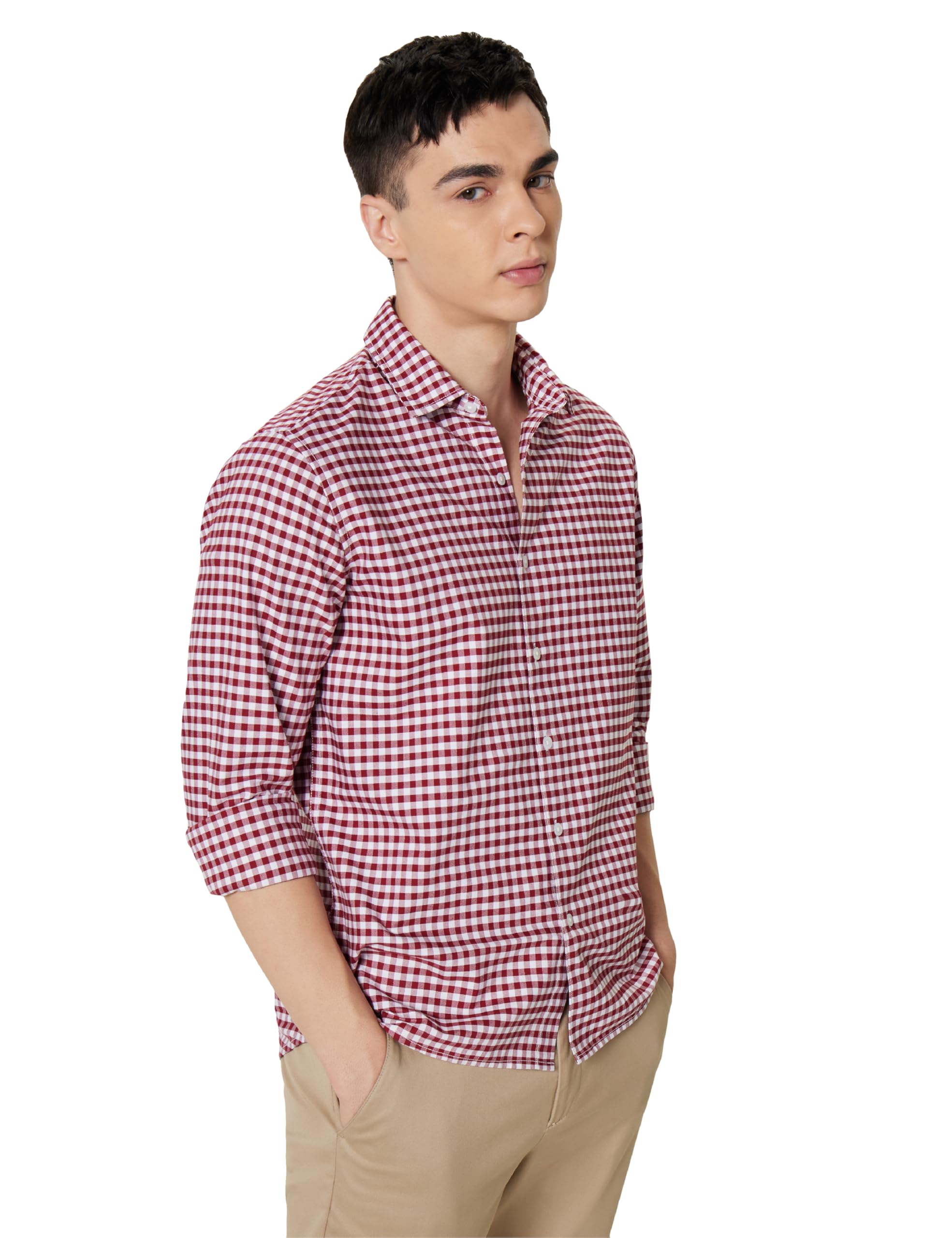 symbol premium Men's Checkered Casual Shirt - Regular Fit | Oxford Weave | Full Sleeve | Pure Cotton (Available in Plus Sizes)-picture-32