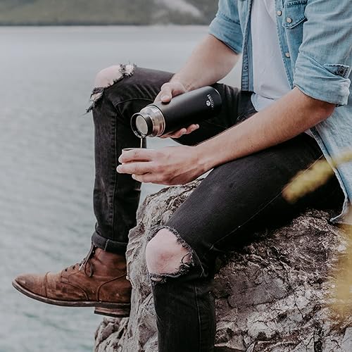 Miniatura 6 de HASTINGS COLLECTIVE FIKA Slim - Taza de viaje para café, taza térmica de acero inoxidable con aislamiento al vacío con tapa a prueba de derrames, 17