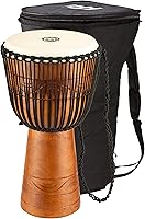 Vista 14 de Meinl Percussion ADJ3-L+BAG Cuerda de estilo africano afinada de madera Djembe de 12 pulgadas con bolsa, marrón/negro