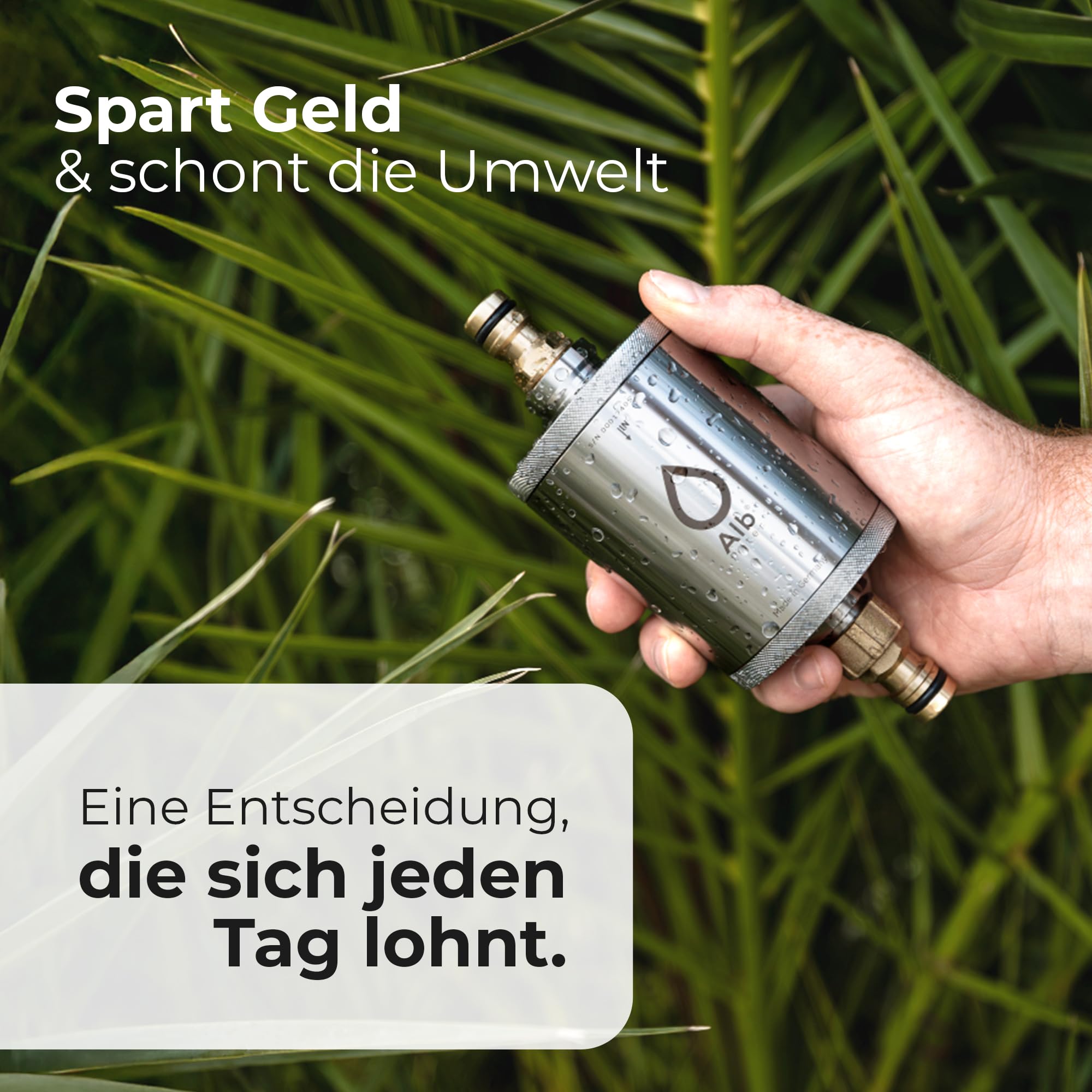 Alb Filter TRAVEL NANO Einbaufilter Camping Edelstahl Natur | Zertifizierte Keimsperre bis 0,1 µm gegen Keime, Festeinbau-Filter für Wohnmobil, Camper & Boot, Made in Germany