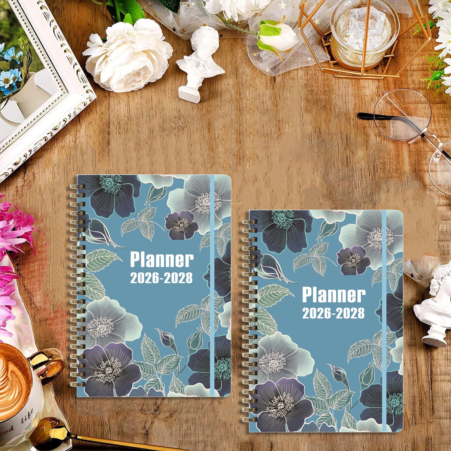 Agenda 2026-2028, agenda semanal y mensual, cuaderno de planificación de calendario diario, organizador de tapa dura, adecuado para profesores y estudiantes, suministros de oficina para mujeres y