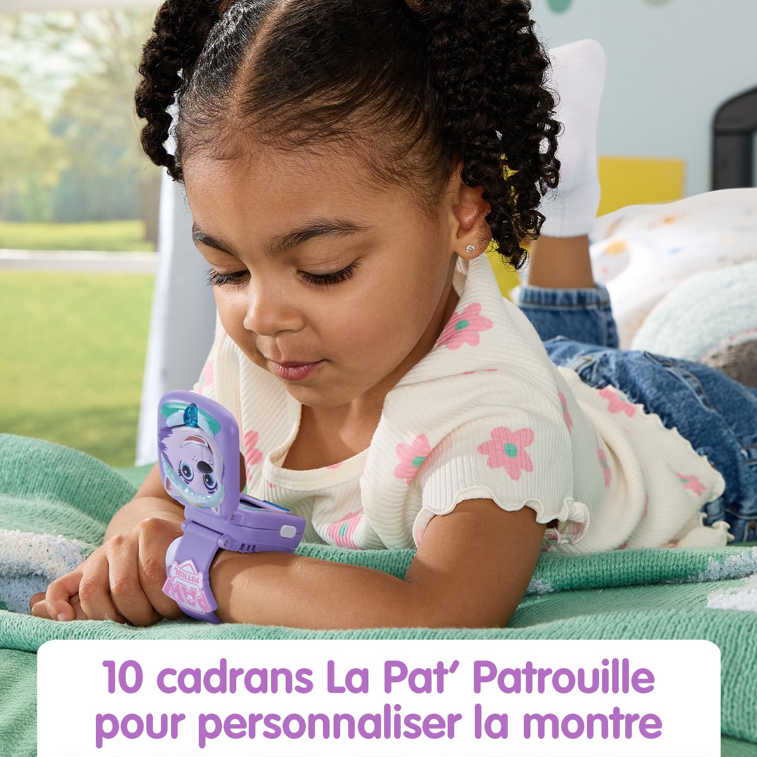 VTech - La Montre-Jeu Interactive d'Everest - Montre Pat' Patrouille avec Écran Animé, Bracelet Réglable, 10 Cadrans, 4 Jeux - Jouet Paw Patrol - Cadeau Enfant de 3 Ans à 7 Ans - Contenu en Français