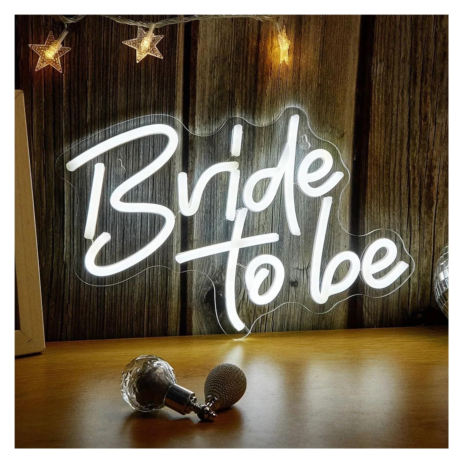 SHOUXI Sign Lamp Bride to Be Neon Sign, USB Dimmer Light, for Wedding Party Holiday Bedroom Game Room Home Wall Decor 30cmх20cm