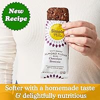 Vista 4 de Simple Mills, Barras de Harina de Almendra Horneadas Suavemente de Brownie de Chocolate 5 Unidades, 5.99 Onzas