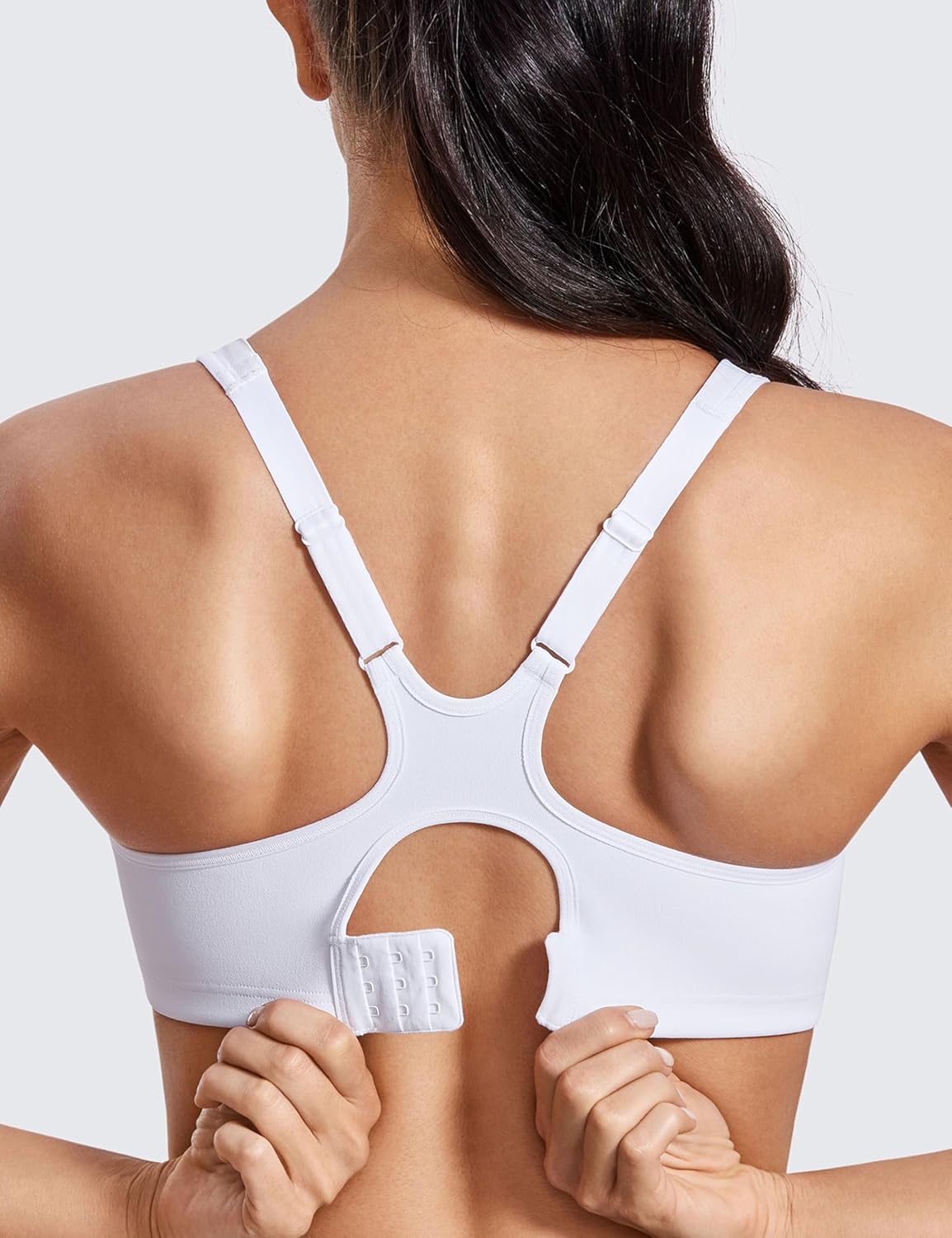 SYROKAN High Impact Sports Bras for Women High Support Unlined Underwire Racerback No Uniboob Workout Bra - Image 2