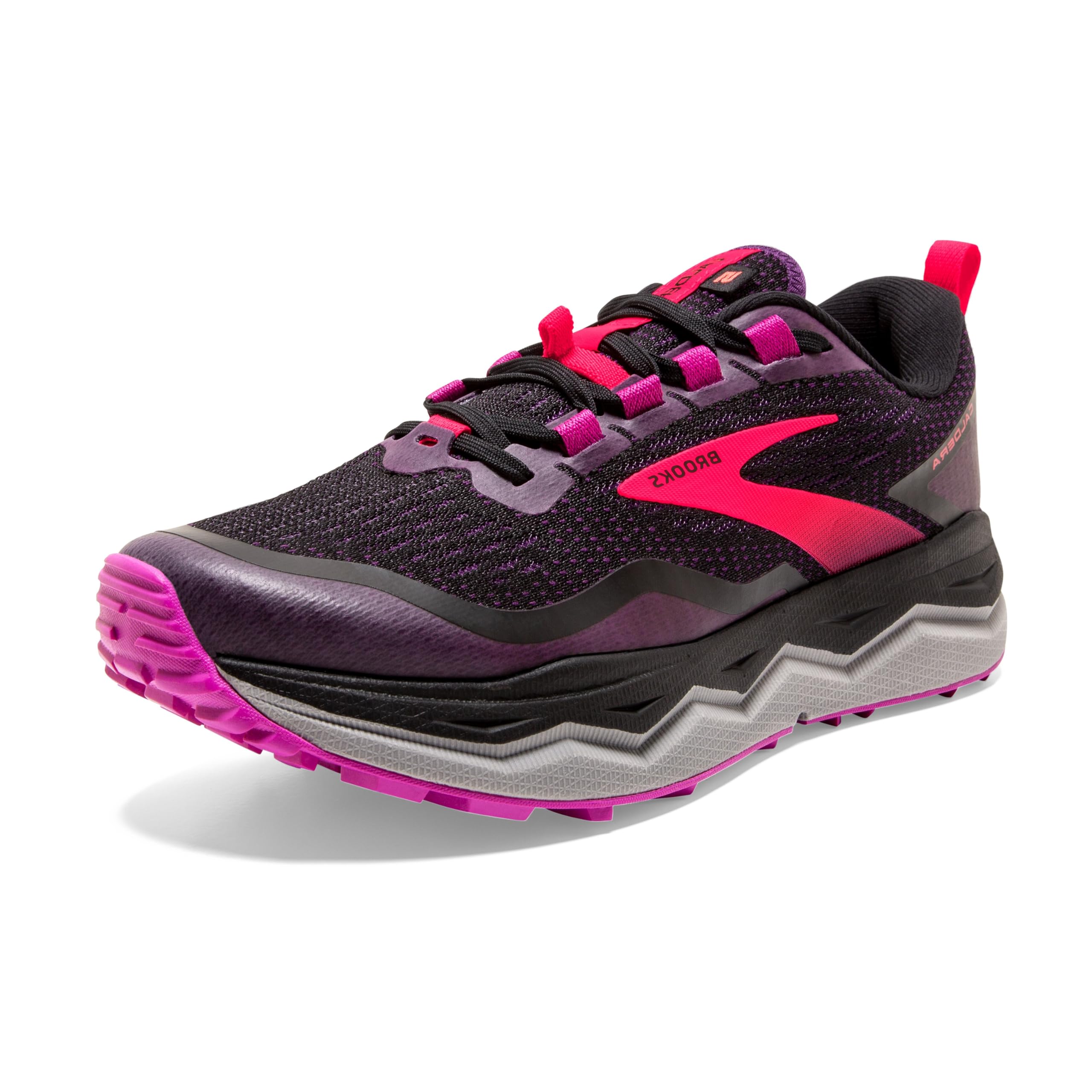 Brooks Caldera 5 Women's Trail Running Shoe - Black/Fuschia/Purple - 5