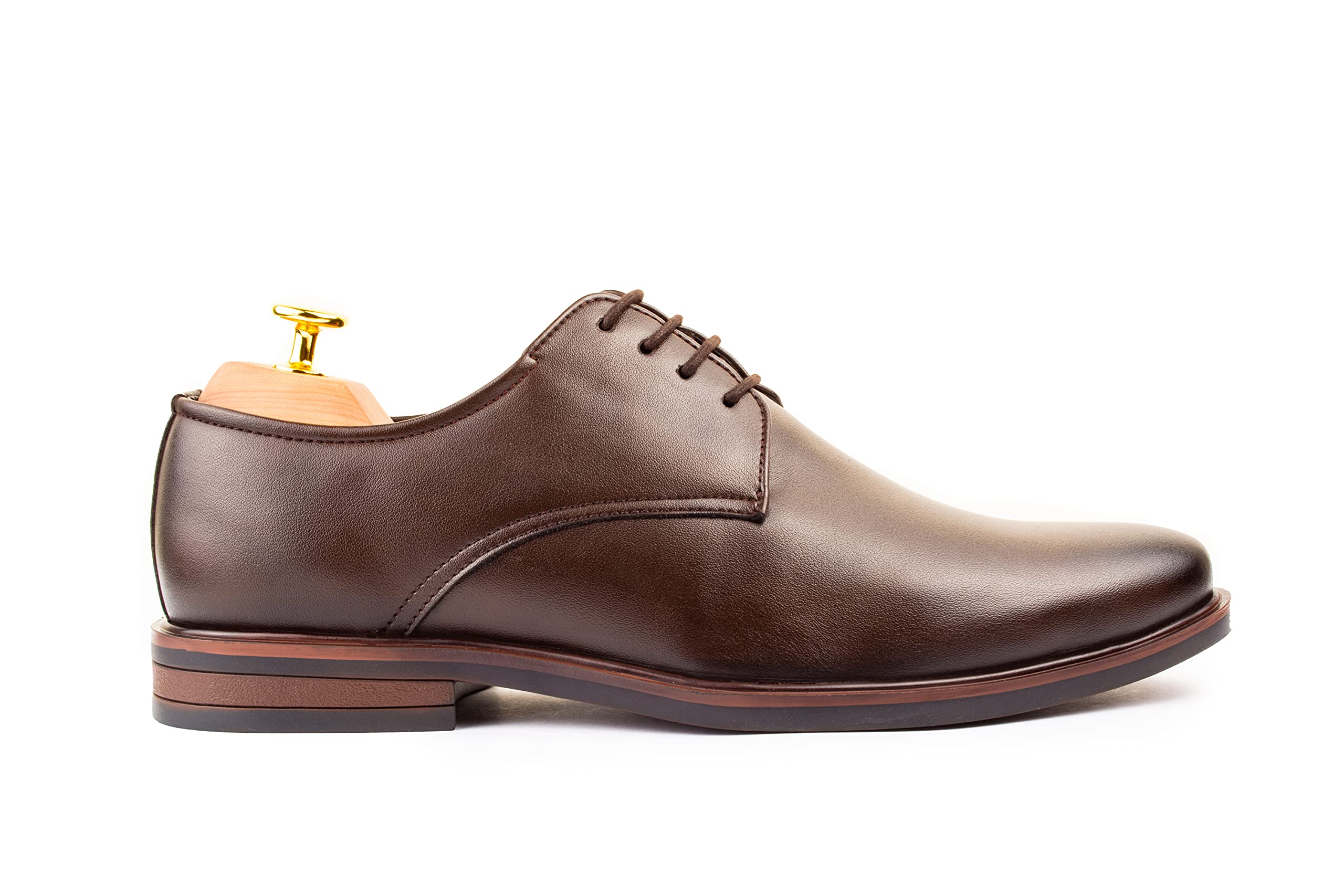 CLIFF FJORD 5001-George Mens Synthetic Leather Lace Up Formal Derby Office Shoes (Brown, Numeric_6) (B097BYVDL1) Amazon Price History, Amazon Price Tracker