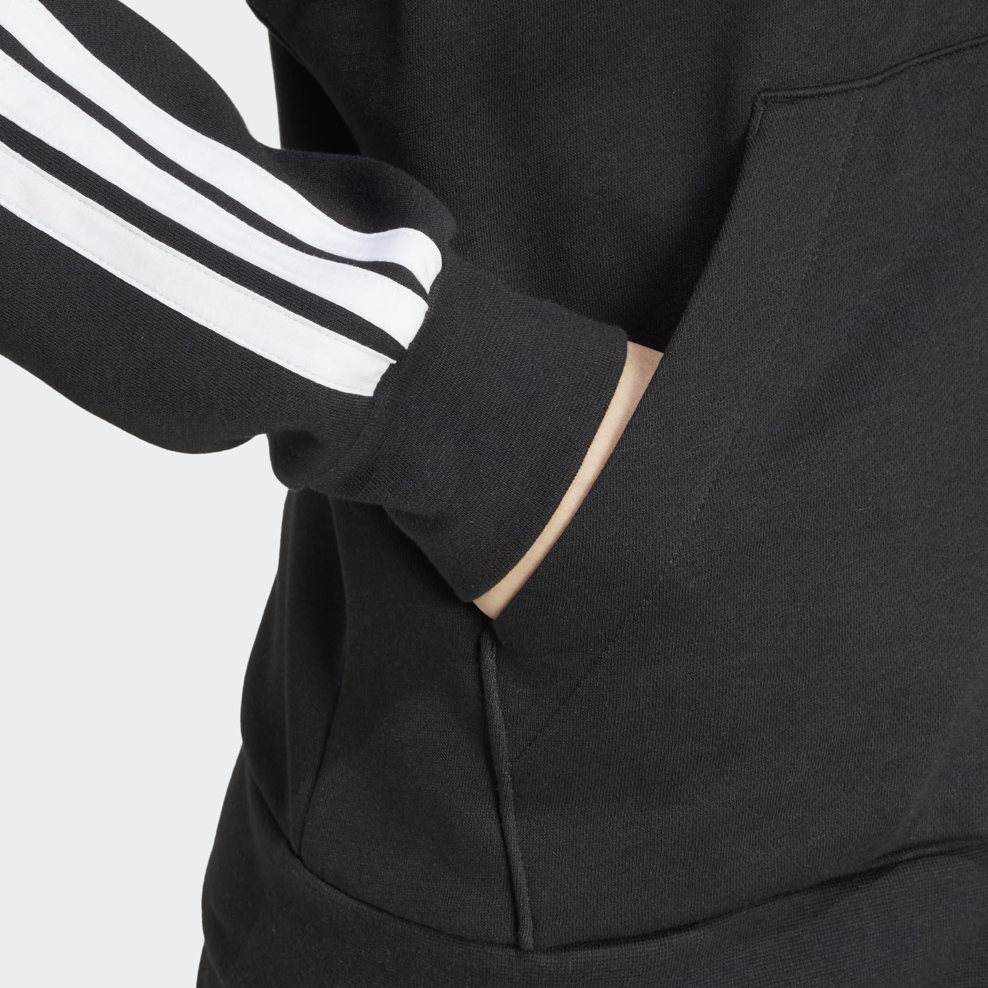 adidas Mujer Essentials 3-Stripes Full-Zip Fleece Hoodie