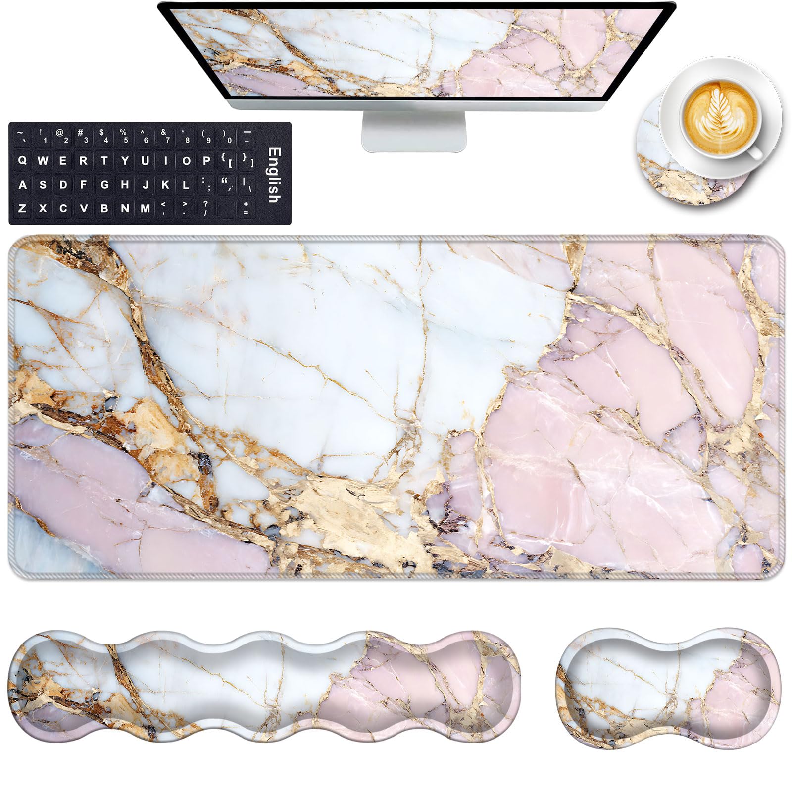 Ergonomic Wrist Rest & Mouse Pad Set - Pain Relief -24