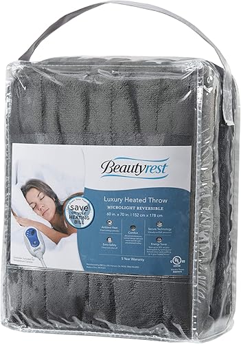 Vista 70 de Beautyrest BR54-0656 - Manta eléctrica afelpada con 20 niveles de calor, equipada con tecnología Secure Comfort y apagado automático de 10 horas