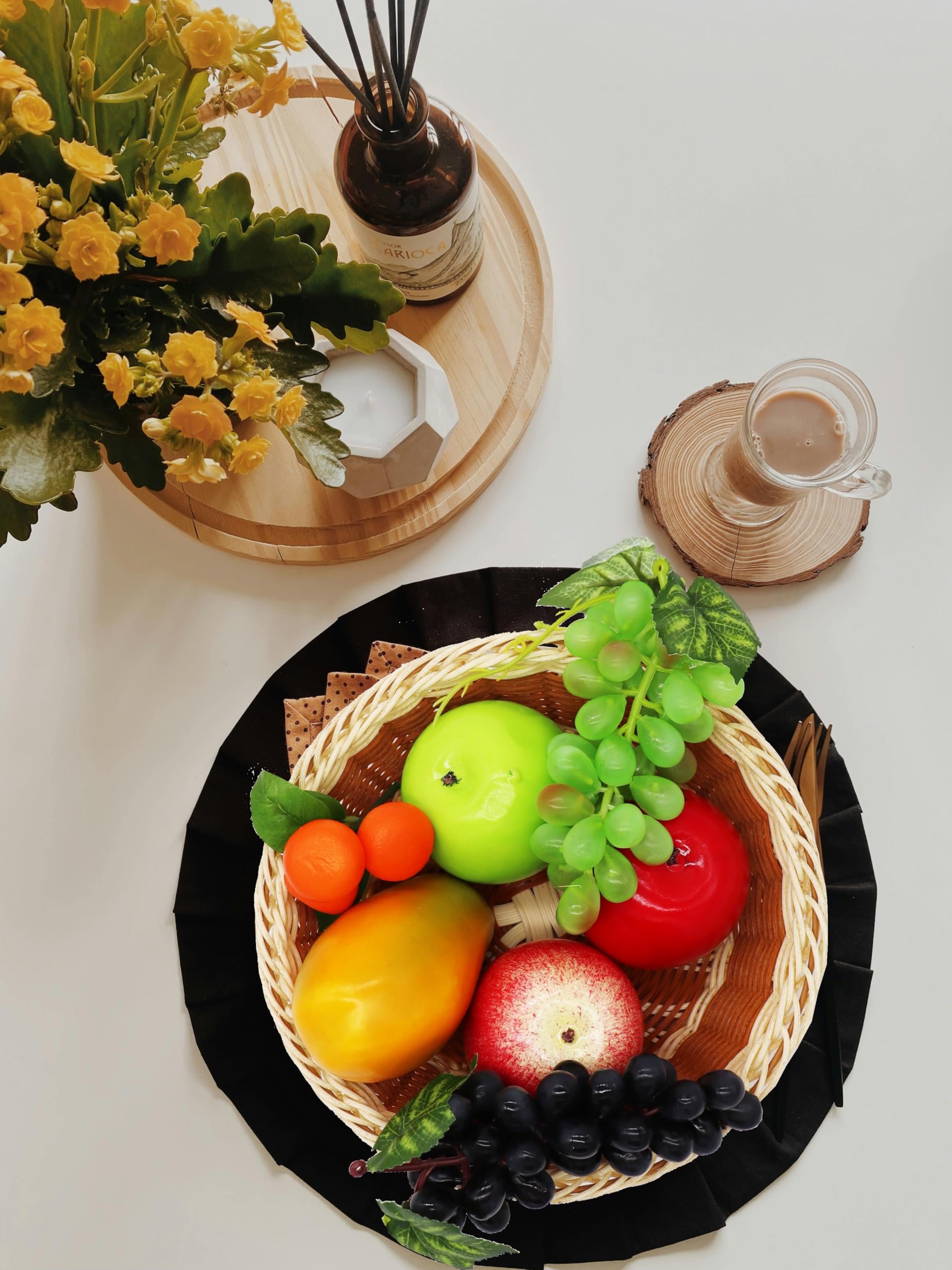 lonx Artificial Fruit That Look Real artificia,fruitl for Home Kitchen,Outdoor Artificial Fruit Artificial Fruit for Decoration Party Artificial Apples Fake Grapes Small Fake Oranges?11 Kinds,13Pcs?