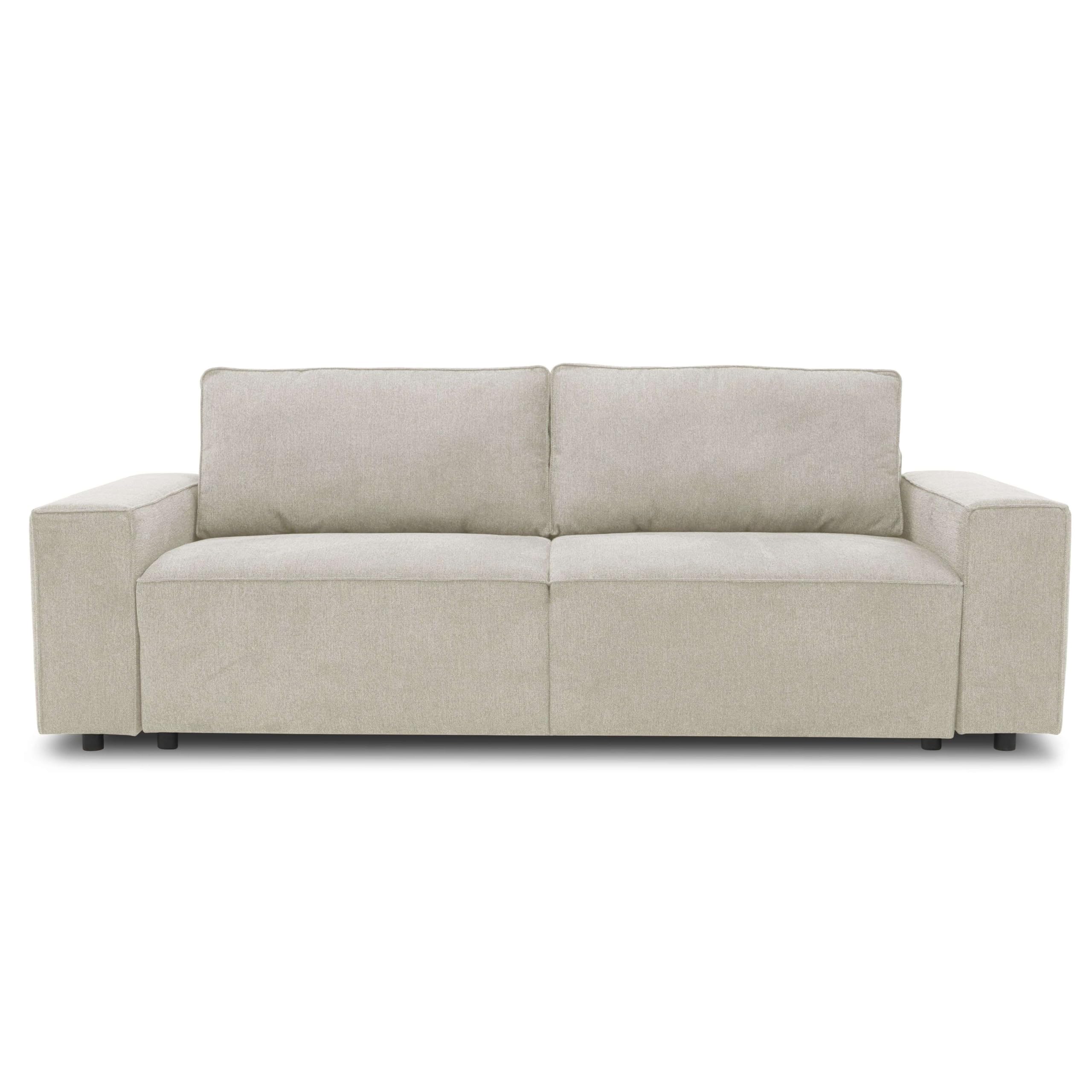 Miroytengo Sofá Cama Dutch para Salón Comedor Estilo Contemporáneo en Color Beige de 3 Plazas y con Arcón 239 cm