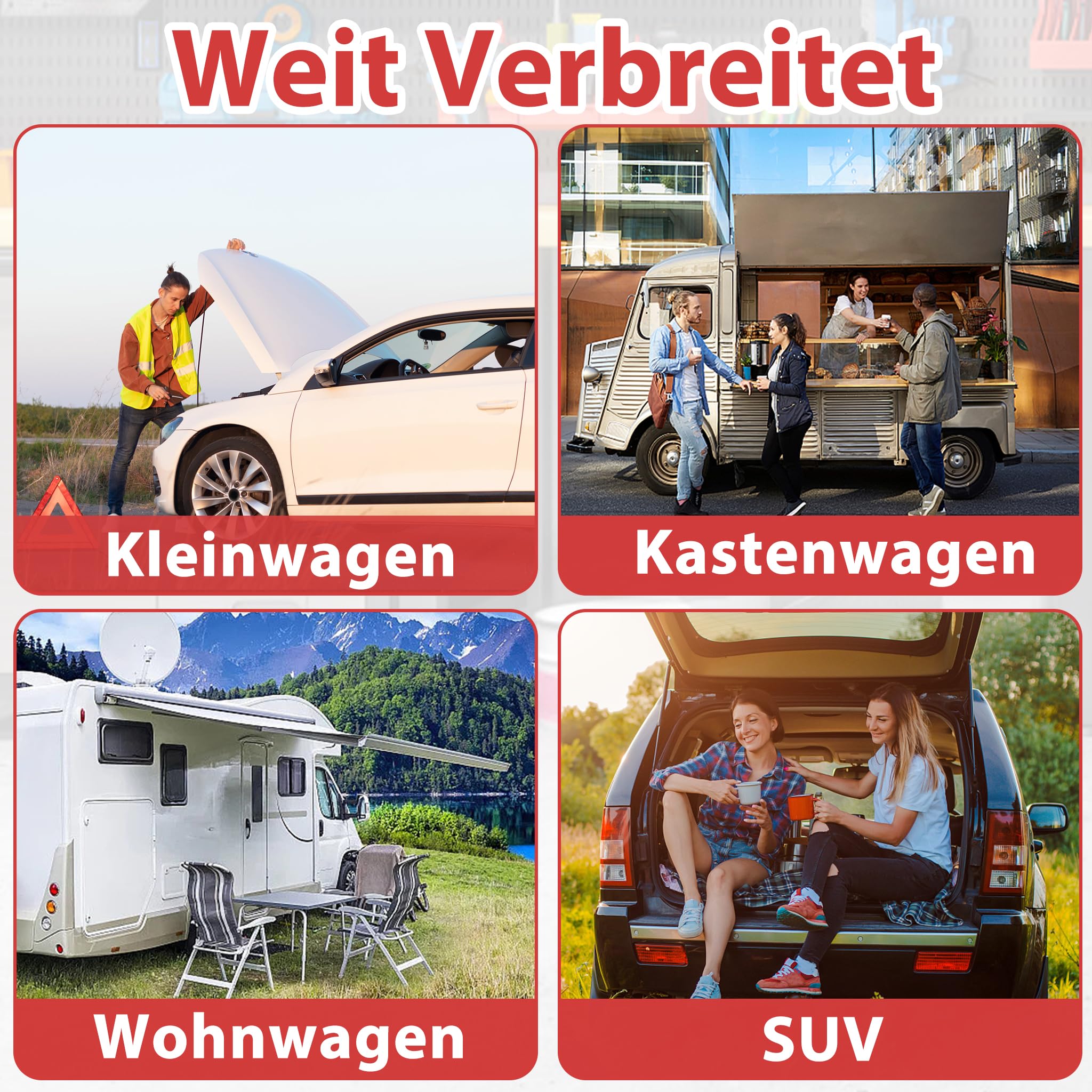 YRHome Unterstellbock Stützböcke Wagenheber Höhenverstellbar 28-42CM Stützbock Ständer Aus Gusseisen Max.Tragfähigkeit 3T Für Wartung und Reparatur von PKWs, Transportern und Wohnmobilen-4 Stück