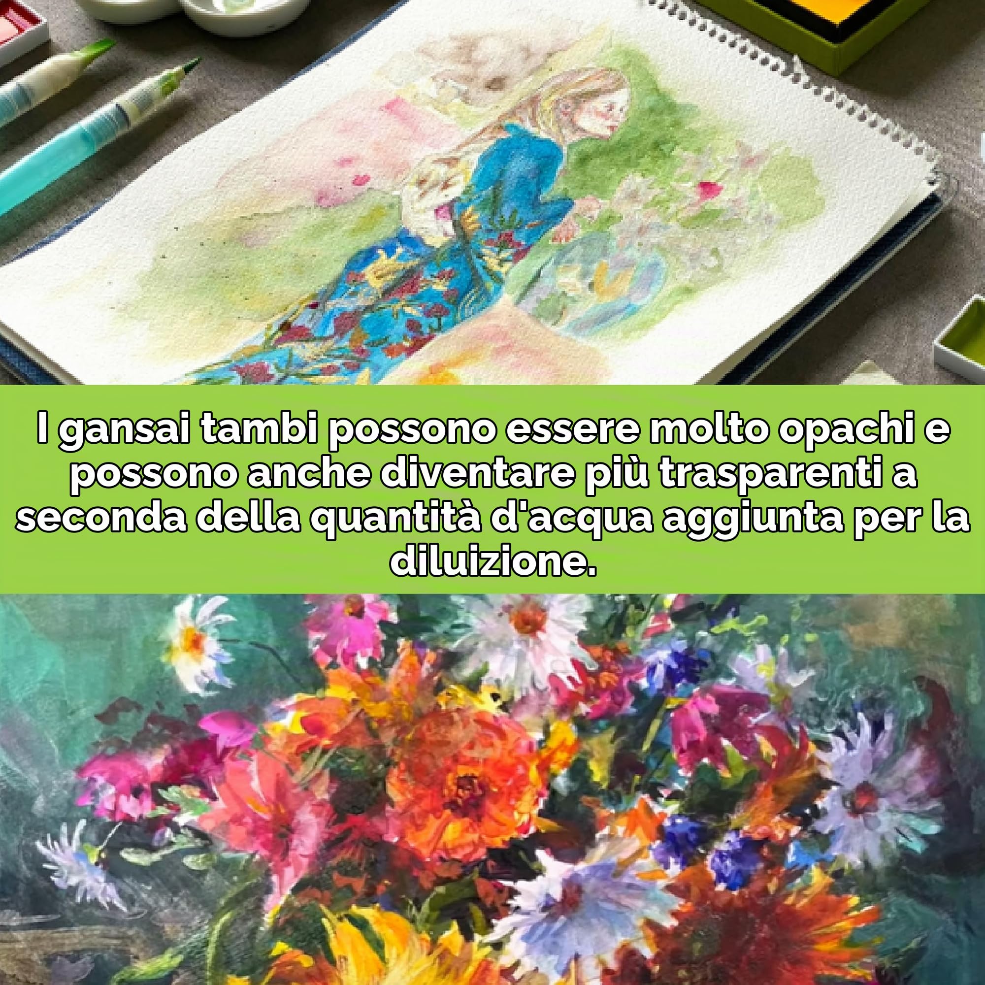 Kuretake Set di acquerelli Zig GANSAI TAMBI (Set da 36 Colori)