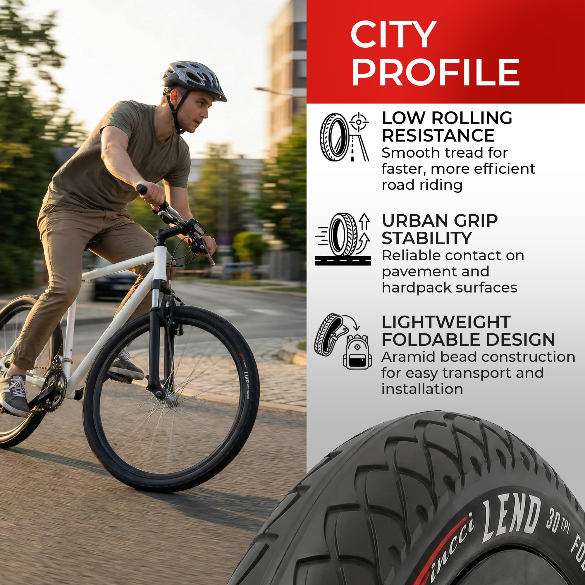 Amazon | Fincci ペア 26インチ 自転車タイヤ - 折りたたみ式 スリック