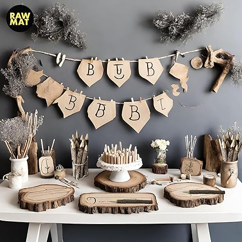 Miniatura 6 de Lápices de madera natural, lápices de ramas de grafito, 10 piezas de troncos de abedul de 5 pulgadas de largo para aula, bocetos, decoraciones de