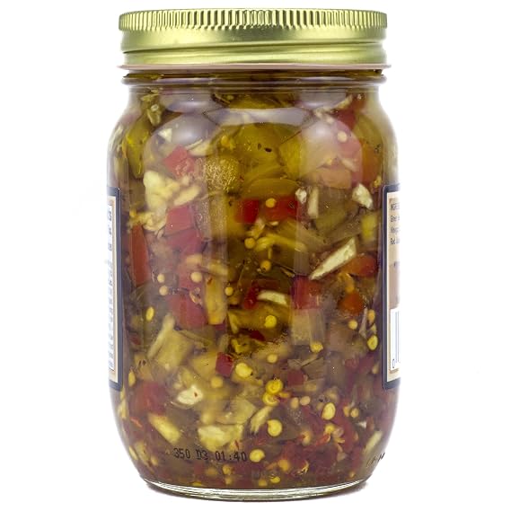 Amish Wedding Hot Green Tomato Relish 15 Ounces (Pack of 2)