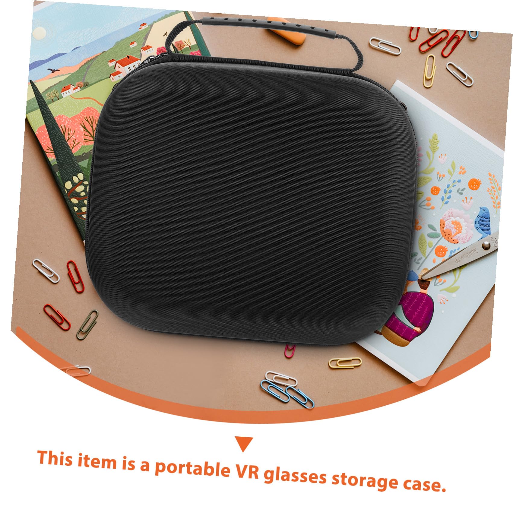 Custodia Rigida Portaocchiali Vr in Eva Resistente Cerniera Borsa Portaoggetti da Viaggio Compatta per Visori e Accessori Vr Custodia Protettiva Leggera
