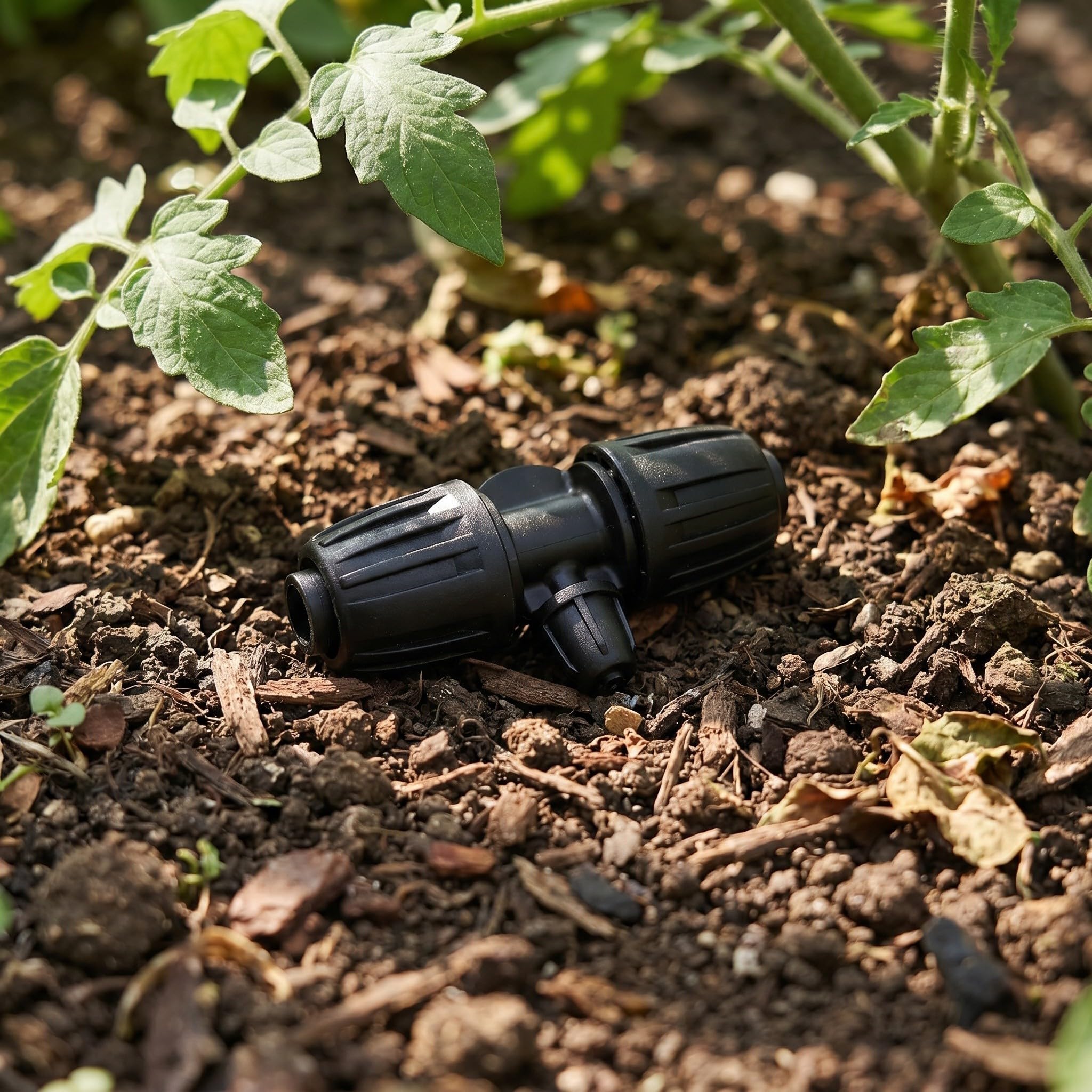 30 Pezzi Raccordi per Irrigazione Agricola in PE con Bloccaggio e Spine, Tee per Tubo Irrigazione da 1/2 a 1/4 Pollici, Set per Giardino