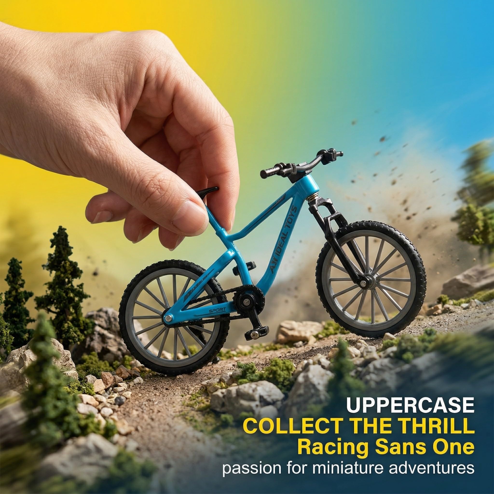 Giocattolo Mini Bici, 2 Pezzi Modellino di Bicicletta in Lega, Modello Mini Bici, Finger Mountain Bike, Della Bicicletta Della Lega Modellin Per l'insegnamento, Ufficio, Club, Casa