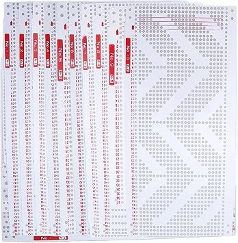 RIZGHWOY 10-Piece Plastic Punch Cards for Silver Reed Knitting Machine, Compatible with SRP325 SRP50 SRP60 SRP60N Models, Professional Index Cards for Machine Knitting