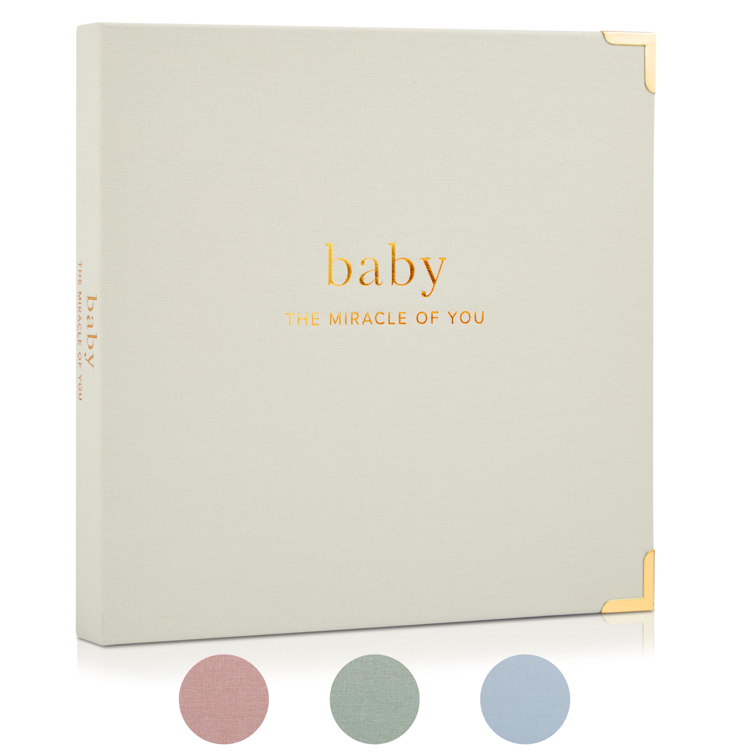 Keepsake Baby Memory Book for Boys and Girls – Timeless First 5 Year Baby Book – Neutral Journal Scrapbook or Photo Album - Record a Milestone for Every Event from Birth to Age 5