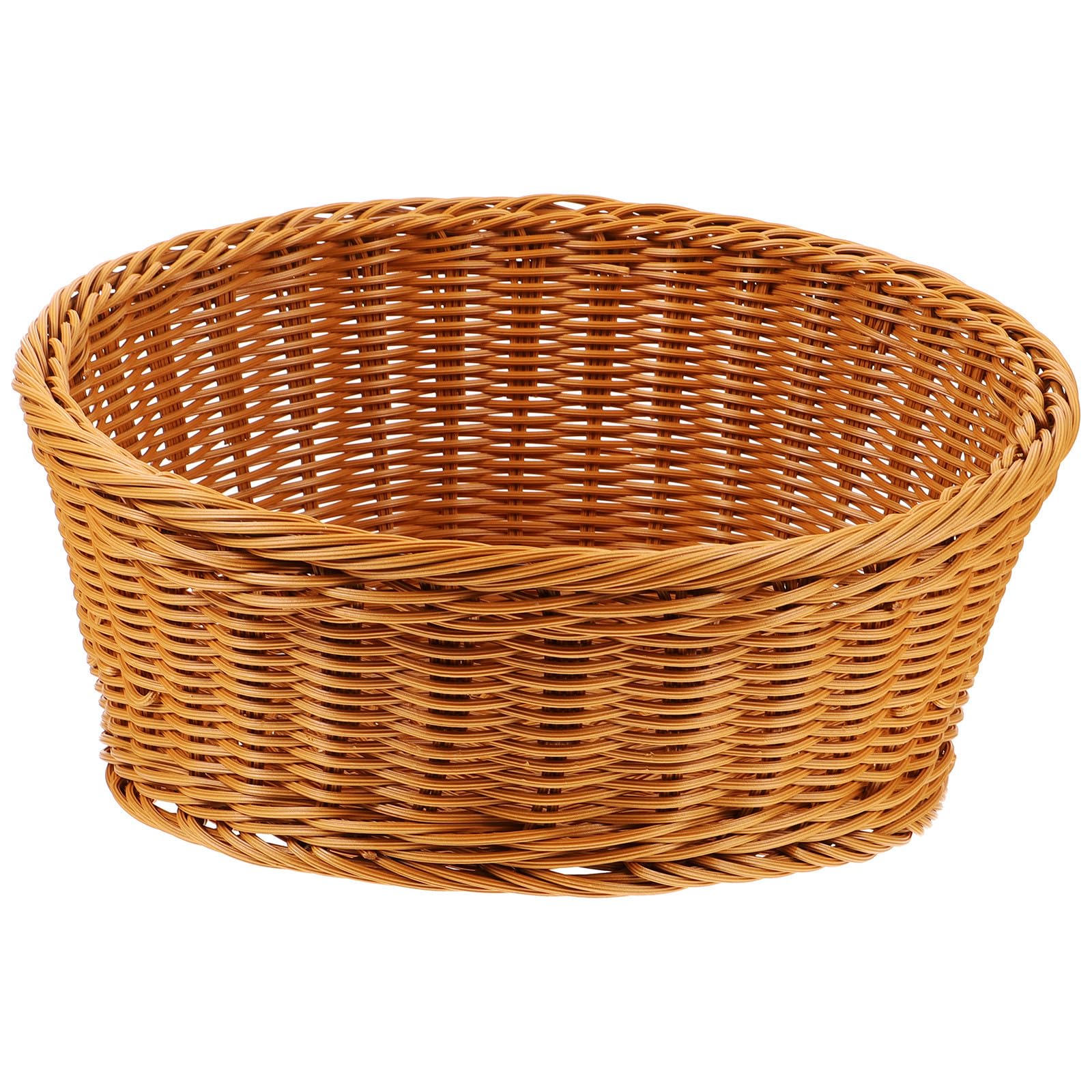 Housoutil Cesto Portaoggetti da Tavolo Design Intrecciato Artigianale in Vimini Sintetico Resistente Contenitore Multifunzionale Organizer Pratico per Cucina e Soggiorno