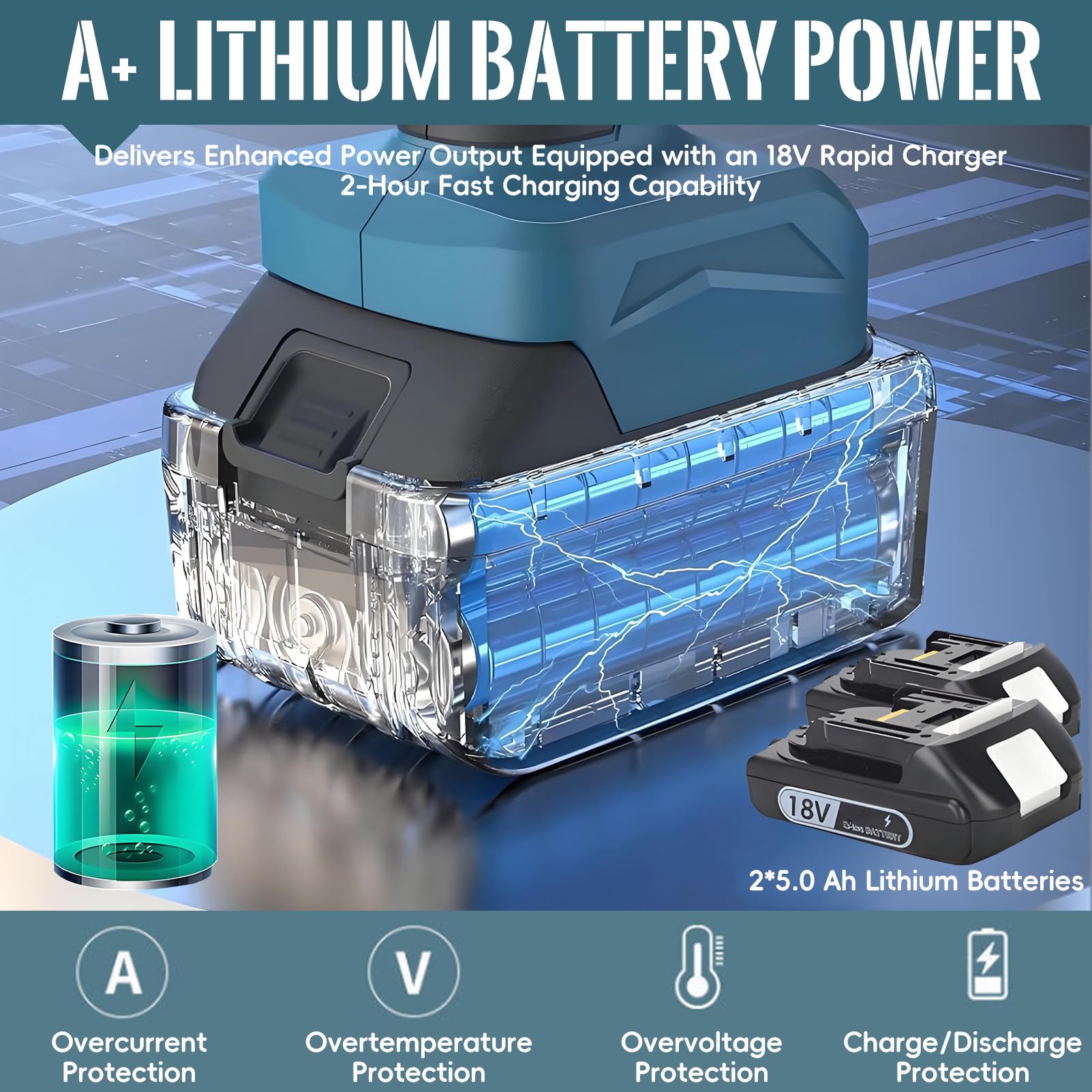 Crimpadora a batería, Kit de Herramienta de crimpado hidráulica eléctrica Profesional, Conectores de Cables eléctricos de 360°, con 12 Pares de Matrices. EZ/300