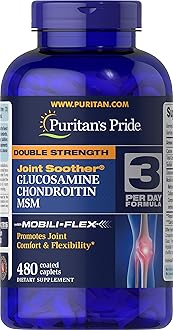 Glucosamine, Chondroitin & MSM-3 Per Day Formula by Puritan’s Pride, Caplet, 480 count