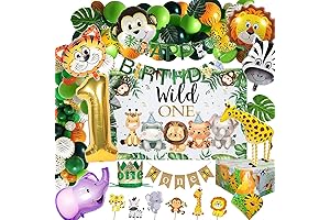 Safari Adventure Wild One Birthday Decorations Kit For Boys