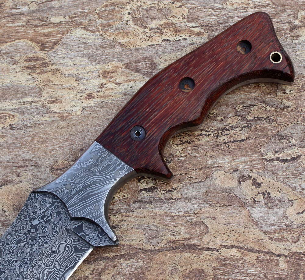 KE-037-HK Handmade Damascus Hunting Tracker Knife 13