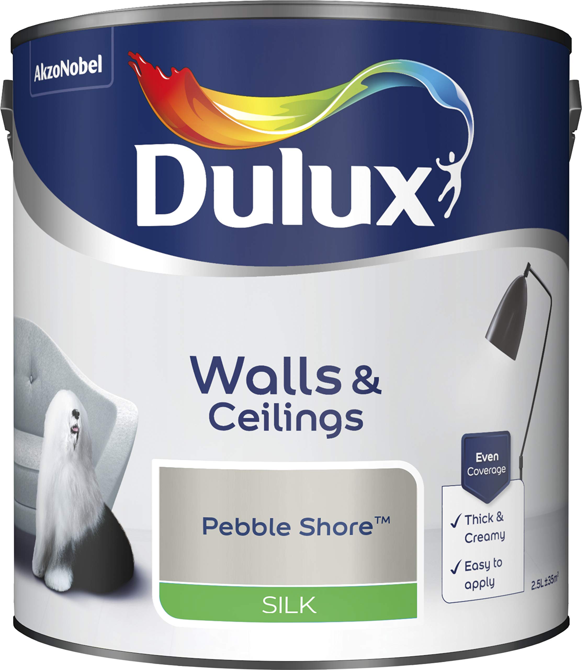 Dulux Paints Silk Pebble Shore 2.5 Litre Ready Mixed