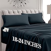 Vista 22 de Mocassi Juego de 2 fundas de almohada de tamaño estándar, fundas de almohada, protectores de almohada, sábanas de lujo de 1800 hilos y fundas