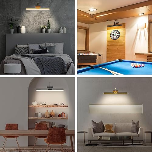 Miniatura 7 de lsvgoe Luces de imagen inalámbricas de 23 pulgadas, luz de exhibición de arte con batería recargable con control remoto, regulabletemporizador